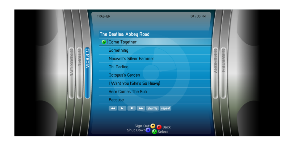 Xbox 360 Blades Dashboard UI Mid-Fi Wireframe – Ton Hanchai Portfolio